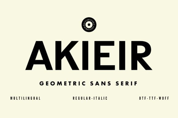 Akieir: A Minimalist Sans Serif for Real Branding Work