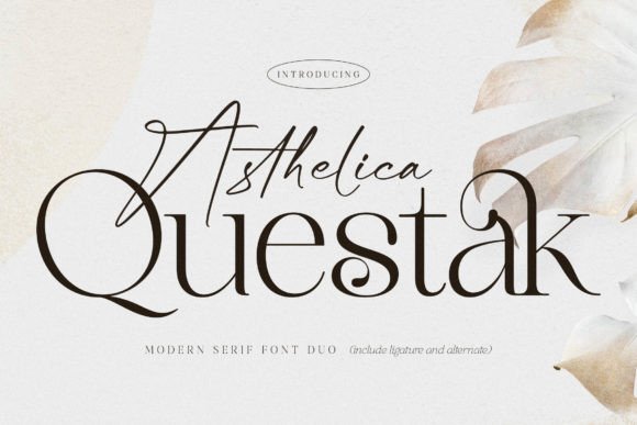 Asthelica Questak: A Serif Font That Elevates Digital Branding