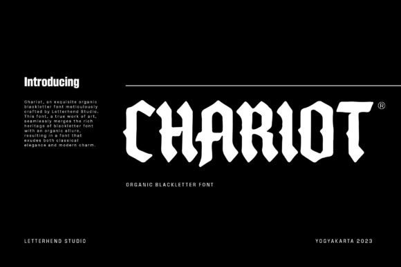 Chariot: An Organic Blackletter Font for Editorial Distinction