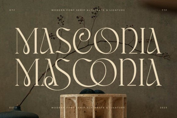 Masconia: A Serif Typeface That Elevates Real Small Business Branding