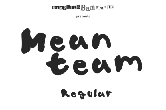 Mean Team Regular: A Bold Display Font for Small Business Branding