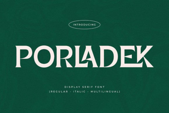 Porladek Serif Font for Handmade Labels & Elegant Printables